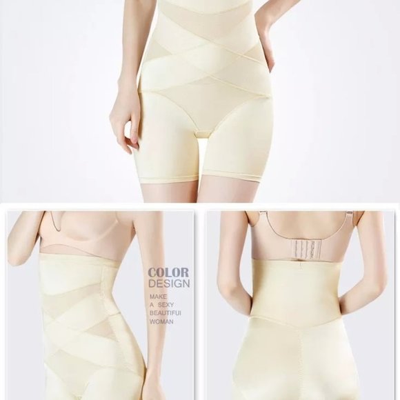 Tummy Control Shapewear Thigh Slimmer, Breathable High-Waist Short, Body Shaper - Picture 5 of 7